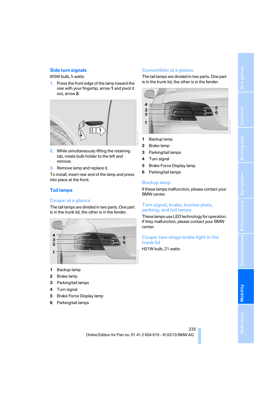 BMW 335is Convertible 2011 User Manual | Page 237 / 278