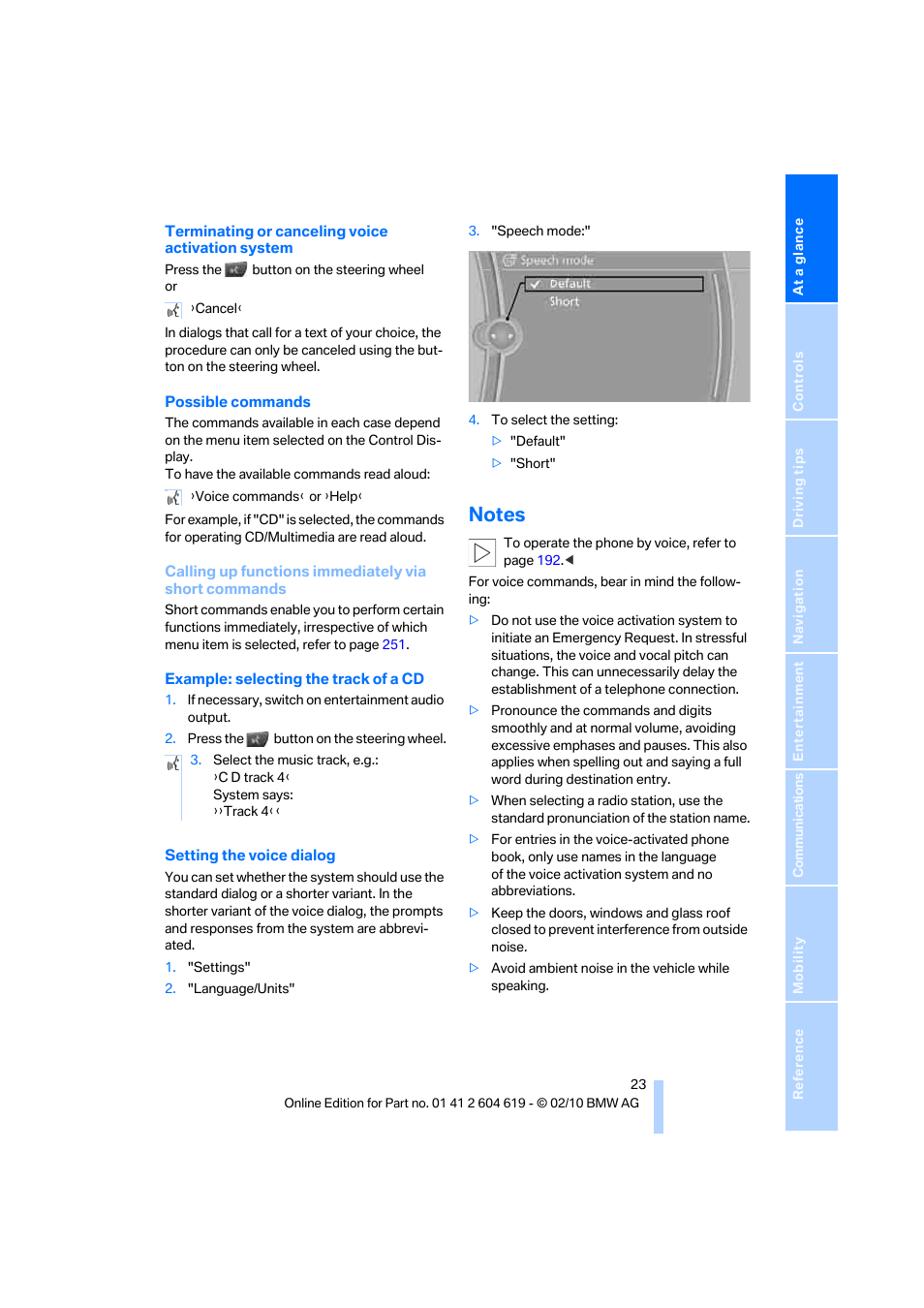 Notes | BMW 335is Convertible 2011 User Manual | Page 25 / 278