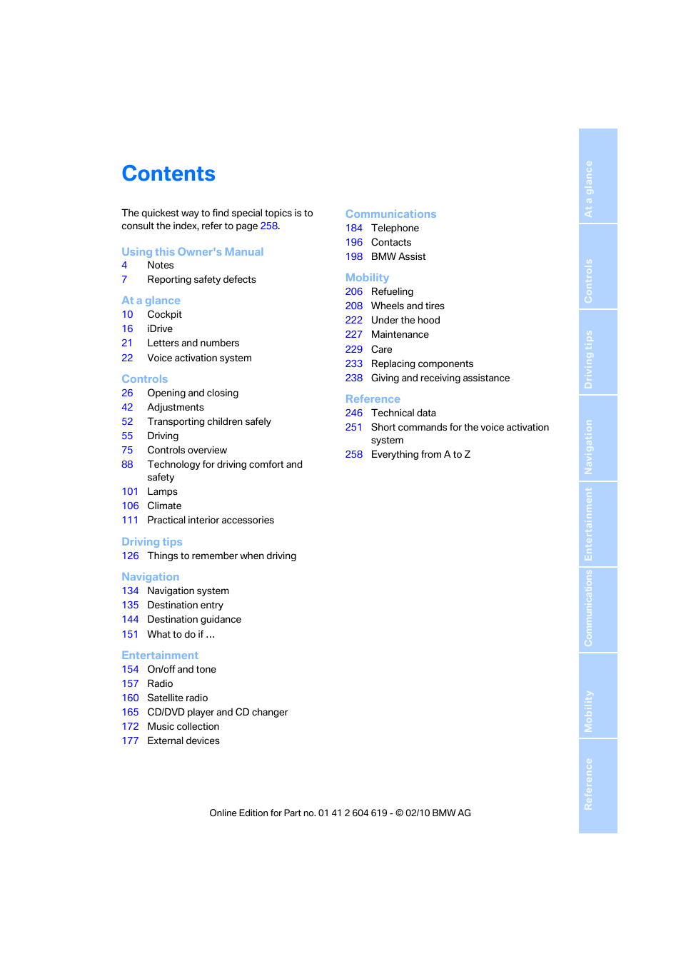 BMW 335is Convertible 2011 User Manual | Page 5 / 278