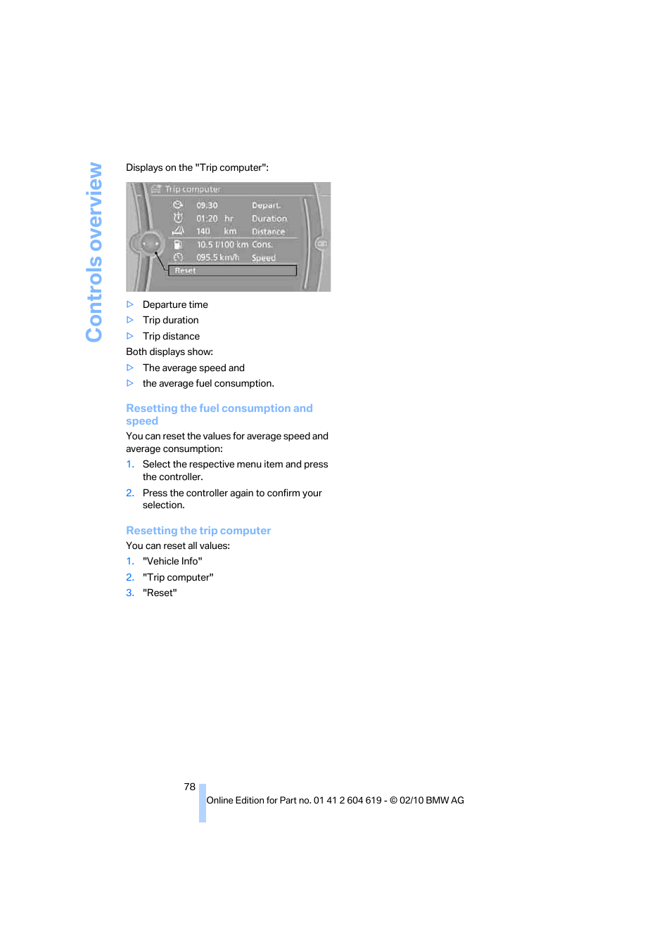 Controls overview | BMW 335is Convertible 2011 User Manual | Page 80 / 278