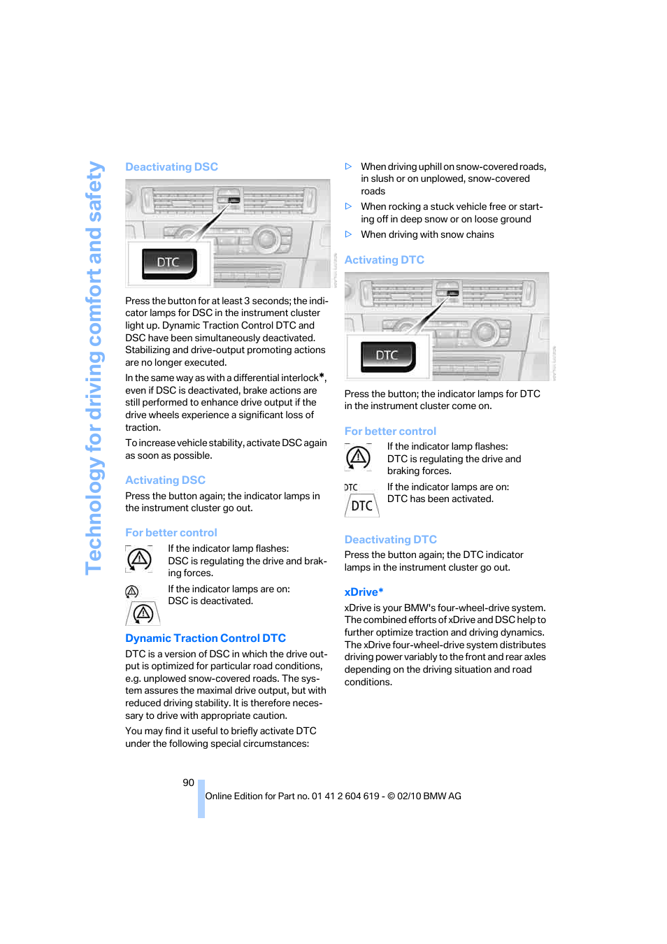 Stability, Technology for driving comfort and safety | BMW 335is Convertible 2011 User Manual | Page 92 / 278