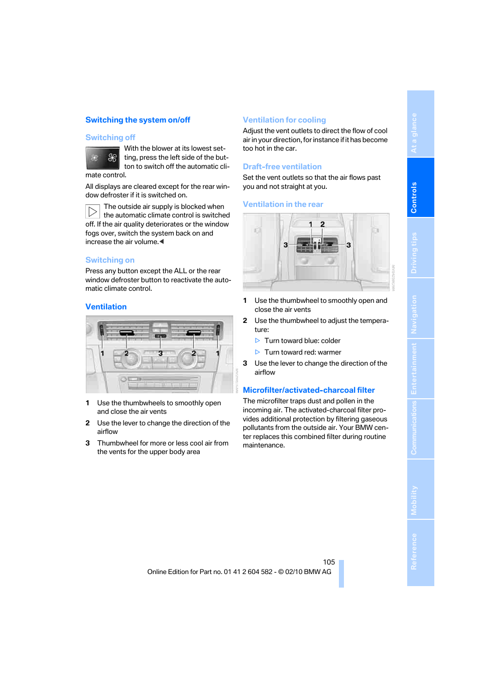 BMW 328i xDrive Sports Wagon 2011 User Manual | Page 107 / 286