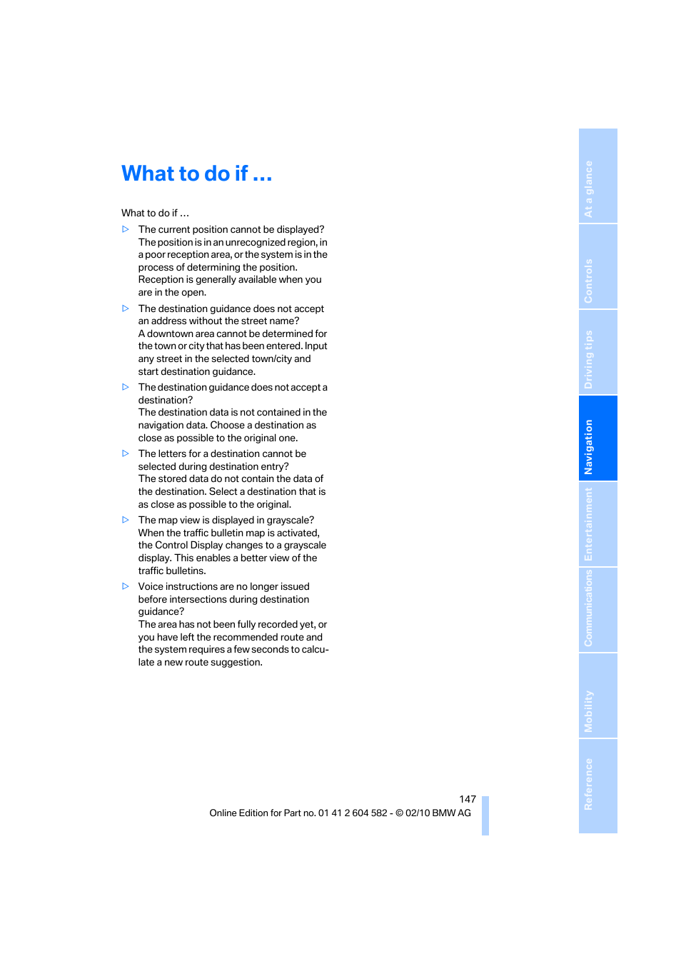 What to do if | BMW 328i xDrive Sports Wagon 2011 User Manual | Page 149 / 286