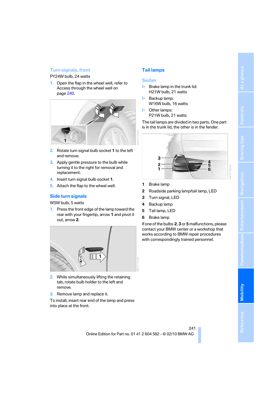 BMW 328i xDrive Sports Wagon 2011 User Manual | Page 243 / 286