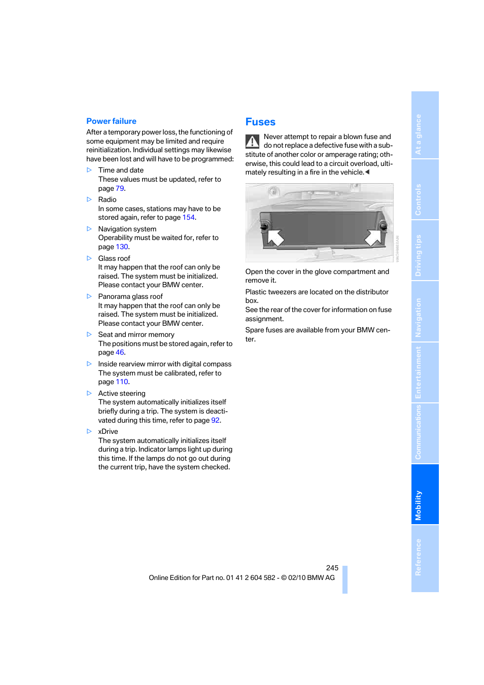 Fuses | BMW 328i xDrive Sports Wagon 2011 User Manual | Page 247 / 286