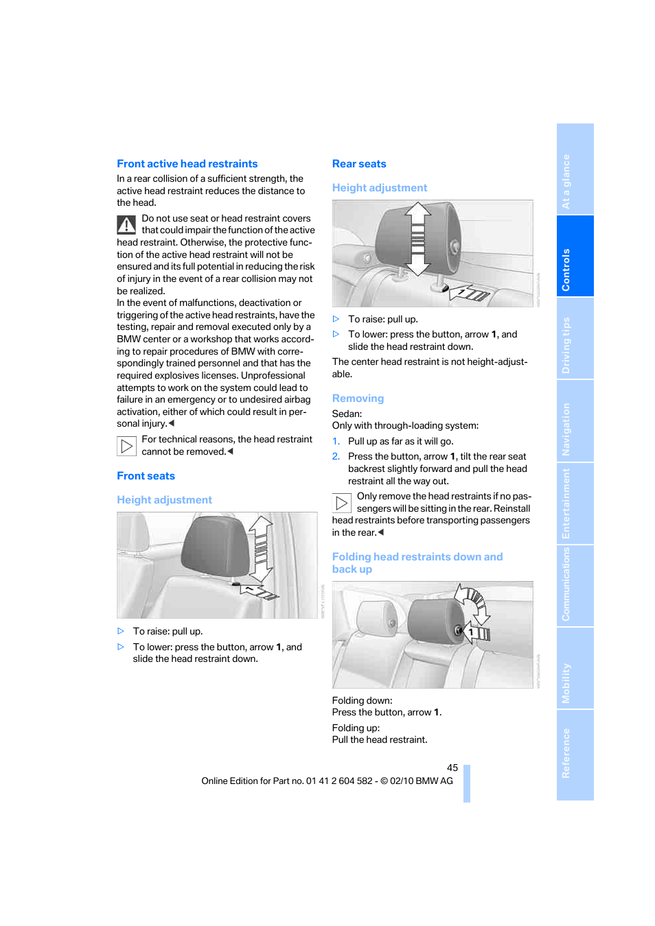 BMW 328i xDrive Sports Wagon 2011 User Manual | Page 47 / 286