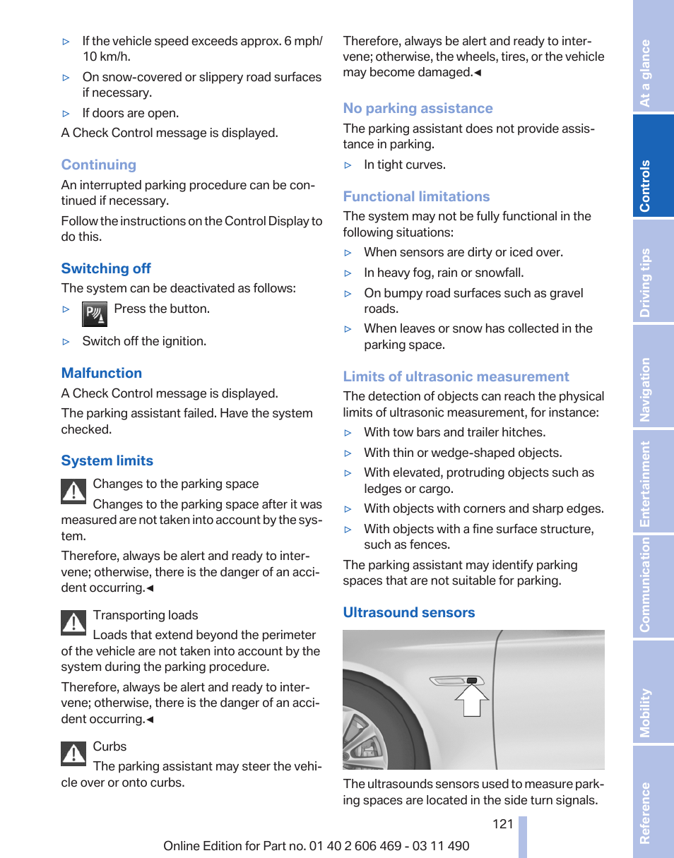 BMW 550i xDrive Sedan 2011 User Manual | Page 121 / 304