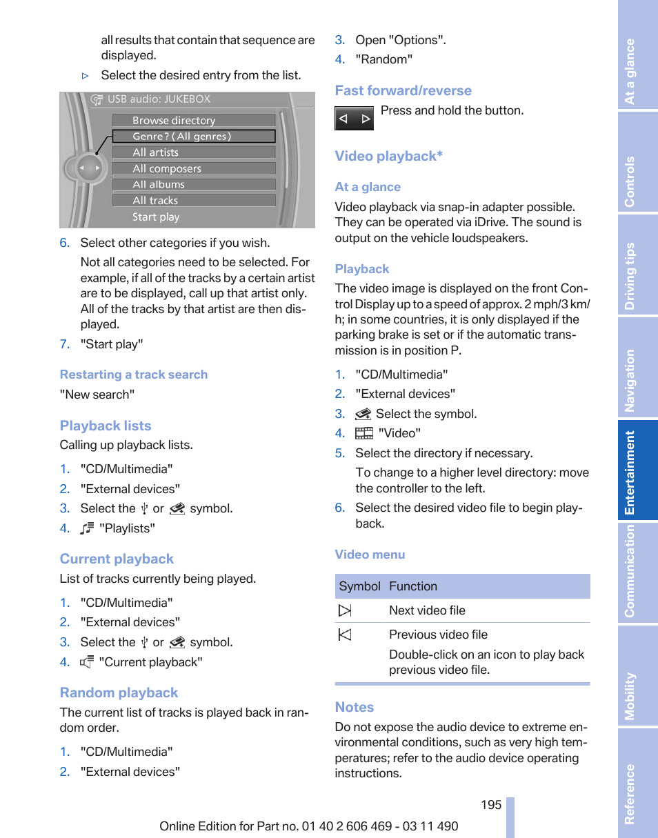 BMW 550i xDrive Sedan 2011 User Manual | Page 195 / 304