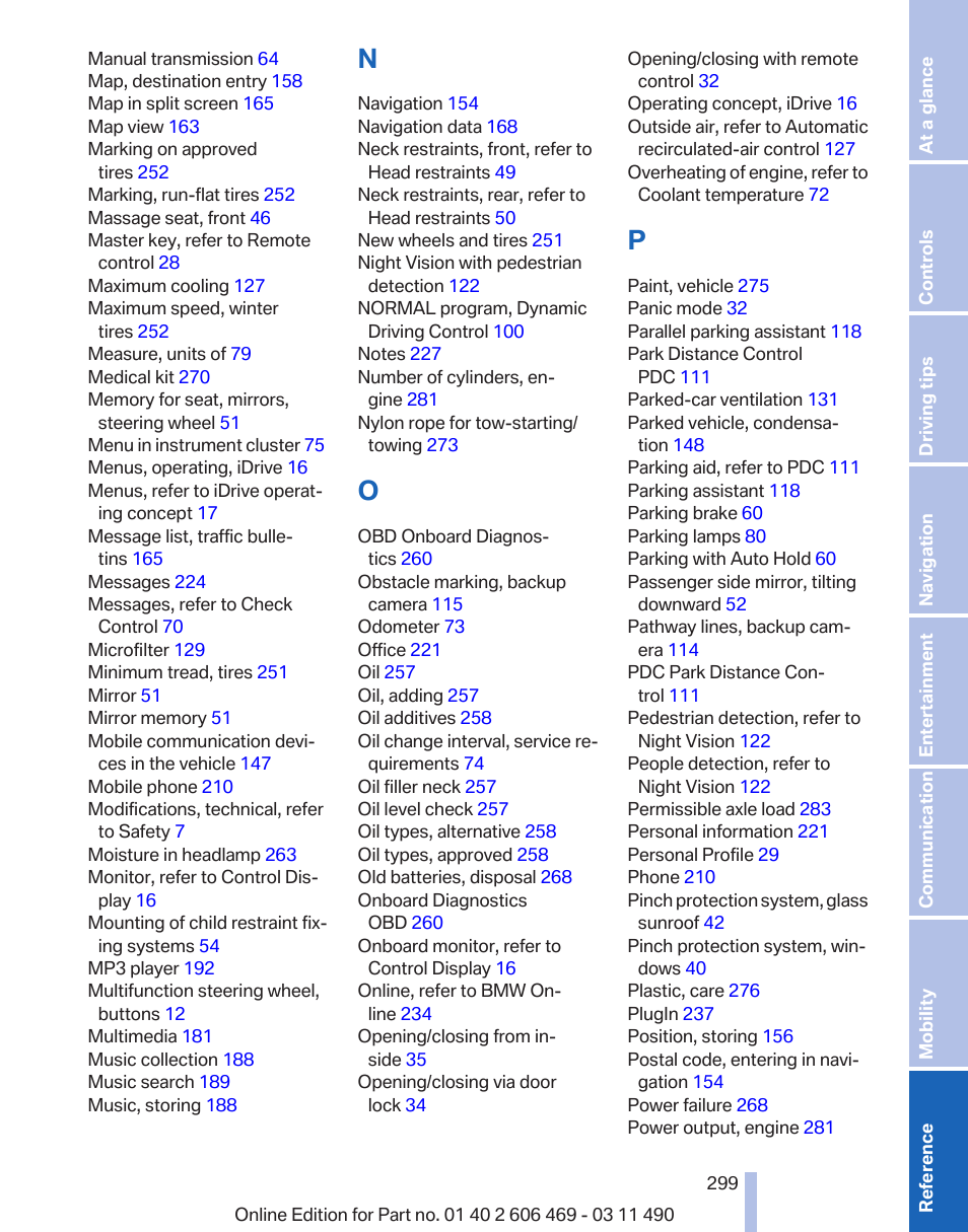 BMW 550i xDrive Sedan 2011 User Manual | Page 299 / 304