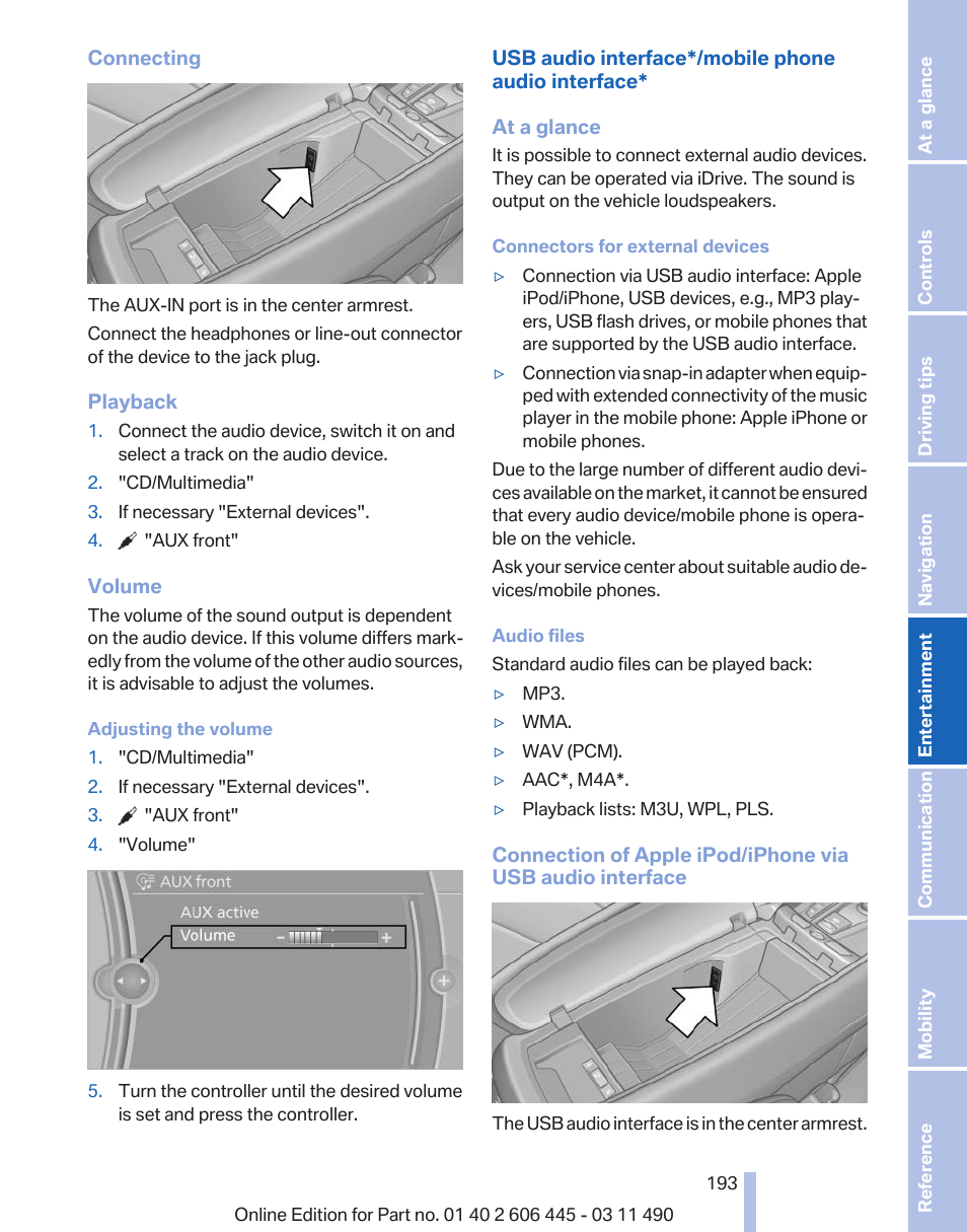 BMW 550i xDrive Gran Turismo 2011 User Manual | Page 193 / 297