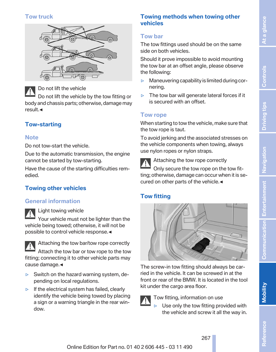 BMW 550i xDrive Gran Turismo 2011 User Manual | Page 267 / 297