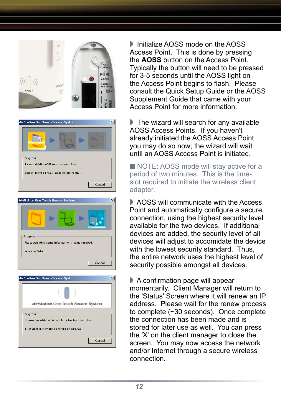 Buffalo Technology WLI-CB-G108 User Manual | Page 12 / 16