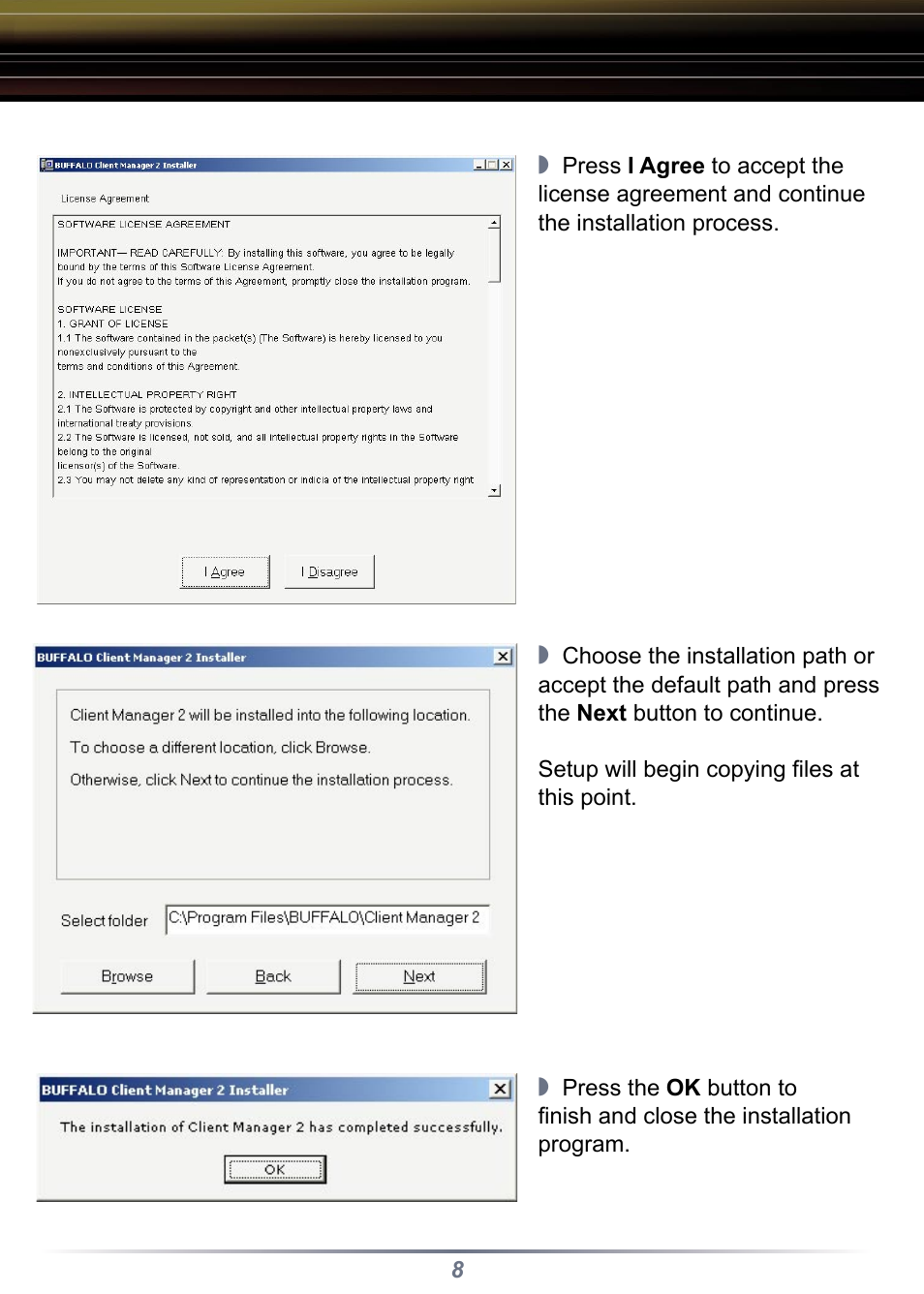Buffalo Technology WLI-CB-G108 User Manual | Page 8 / 16