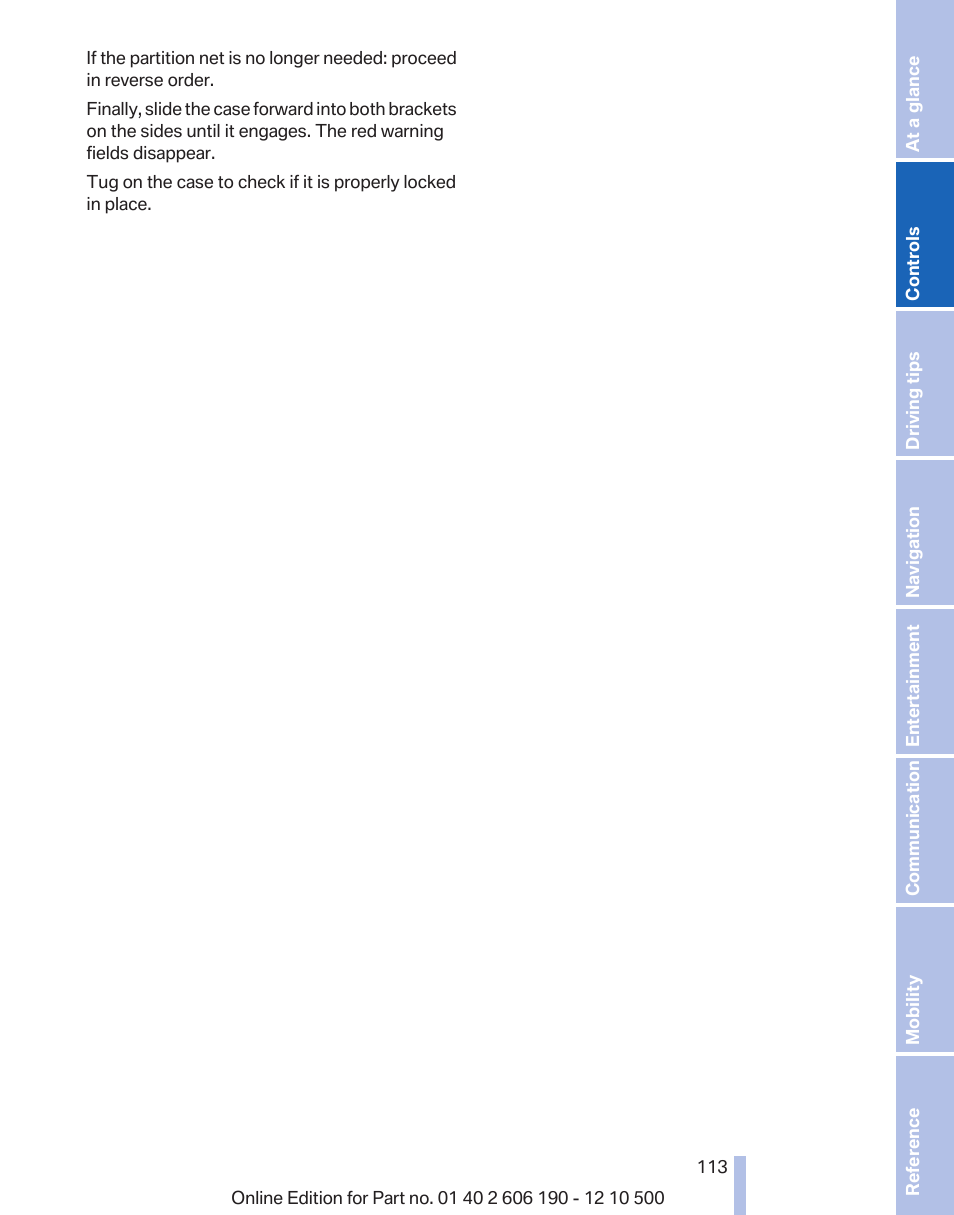 BMW X3 xDrive35i 2011 User Manual | Page 113 / 262