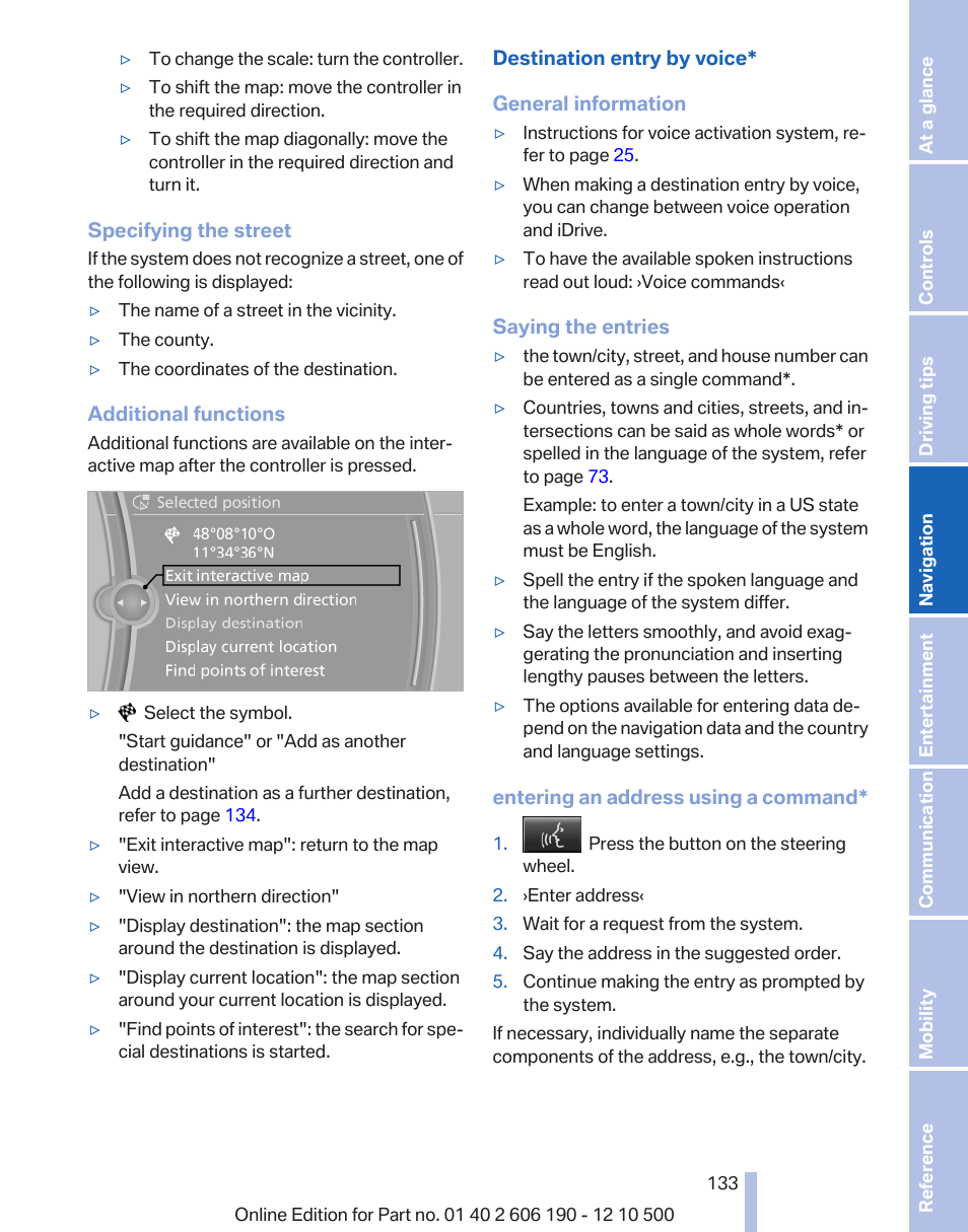 BMW X3 xDrive35i 2011 User Manual | Page 133 / 262