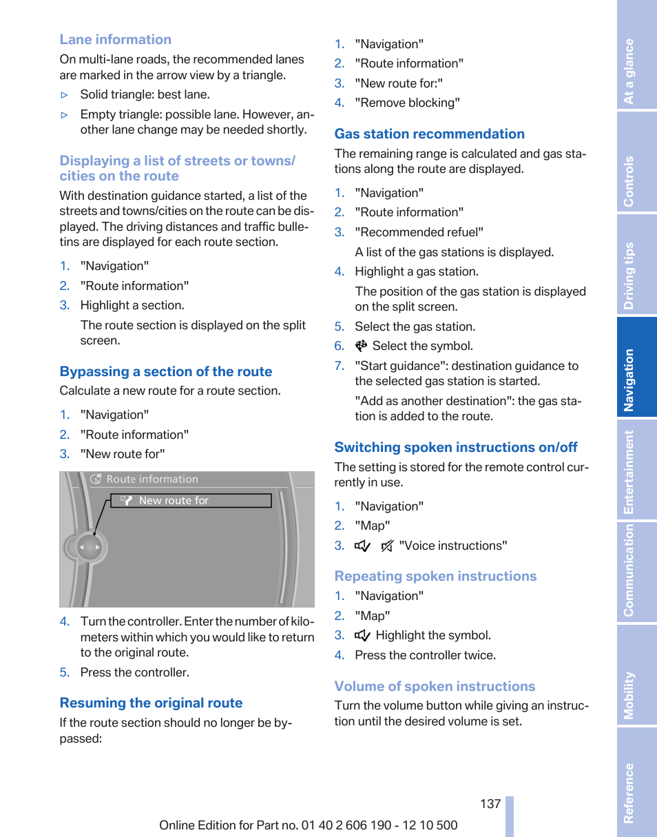 BMW X3 xDrive35i 2011 User Manual | Page 137 / 262