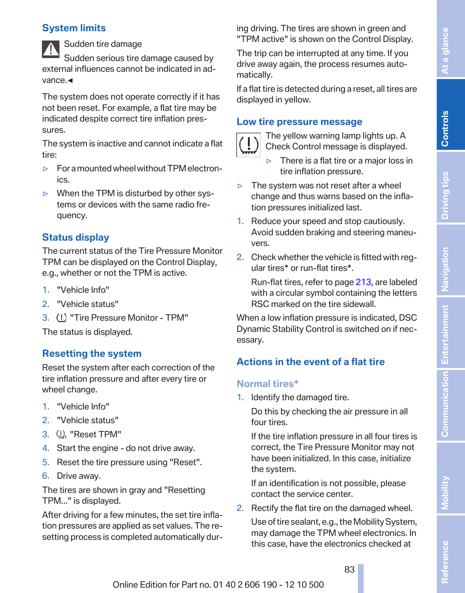 BMW X3 xDrive35i 2011 User Manual | Page 83 / 262