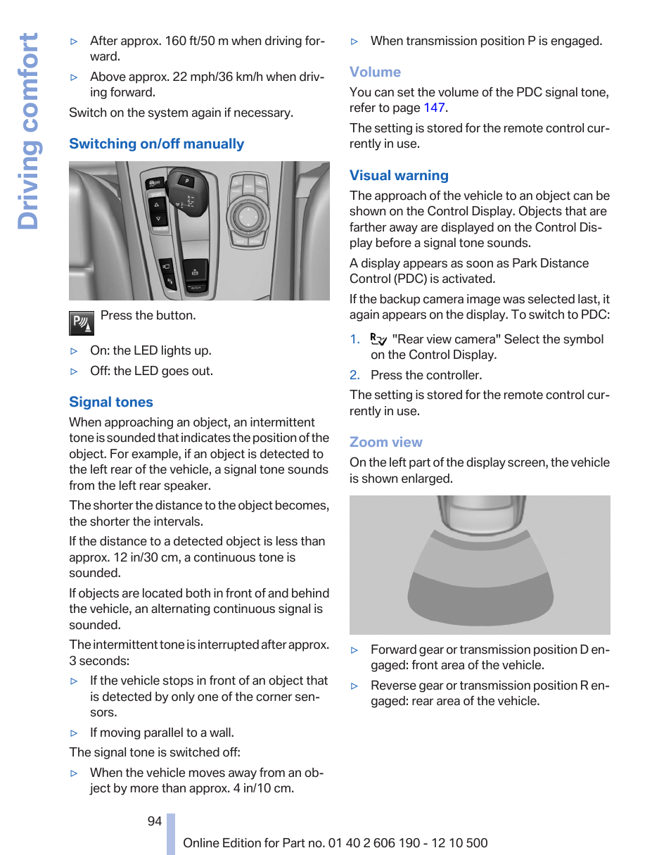 Driving comfort | BMW X3 xDrive35i 2011 User Manual | Page 94 / 262