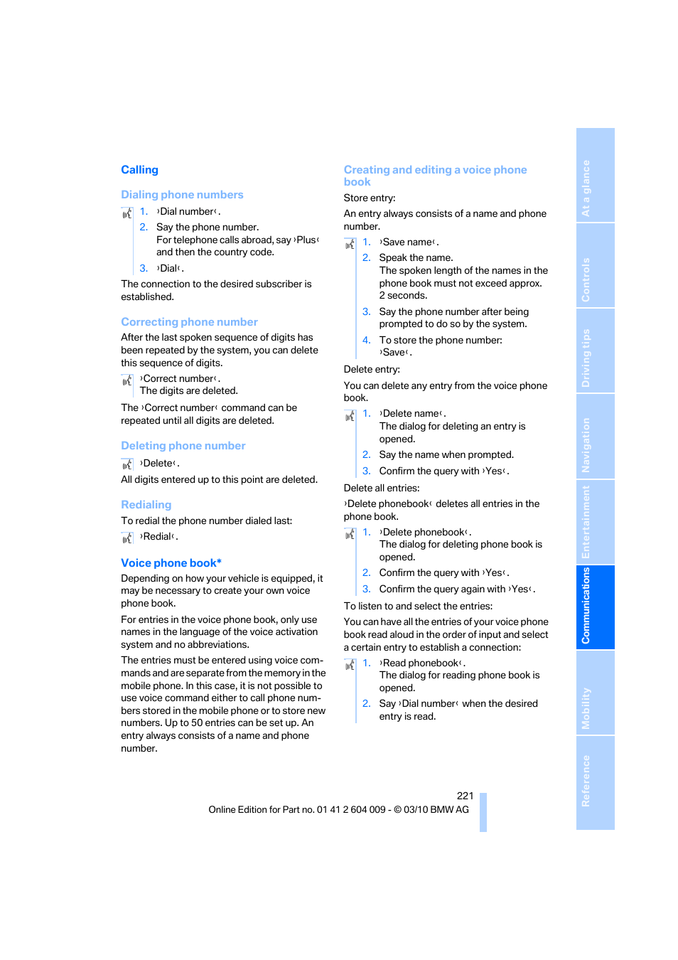 BMW X6 xDrive50i 2011 User Manual | Page 223 / 312