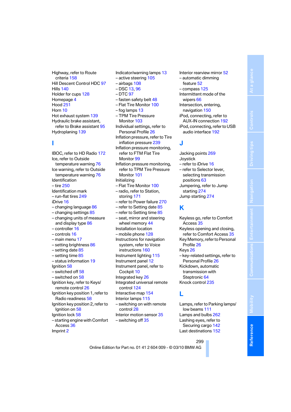 BMW X6 xDrive50i 2011 User Manual | Page 301 / 312