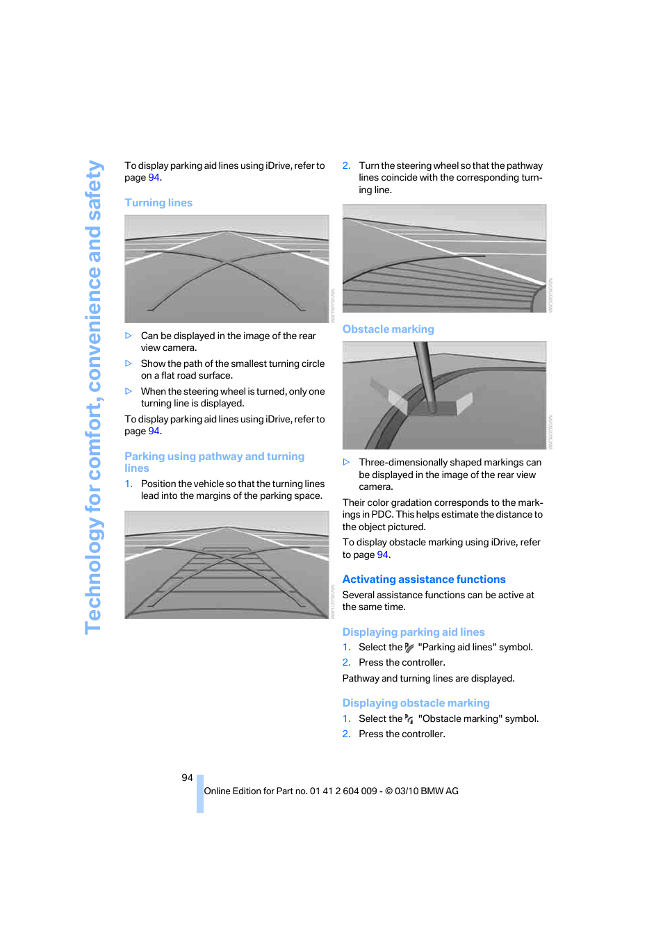 Technology for comfort, convenience and safety | BMW X6 xDrive50i 2011 User Manual | Page 96 / 312