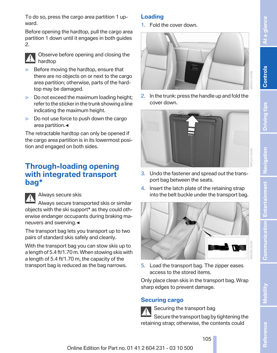 BMW Z4 sDrive35is 2011 User Manual | Page 105 / 247