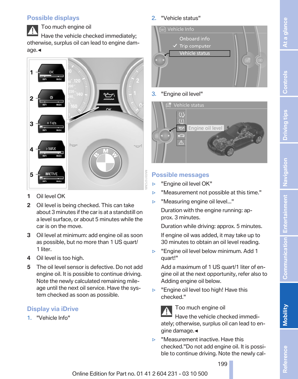 BMW Z4 sDrive35is 2011 User Manual | Page 199 / 247