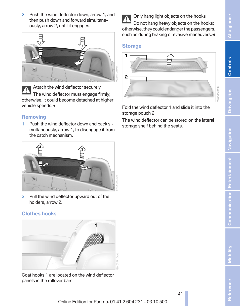 BMW Z4 sDrive35is 2011 User Manual | Page 41 / 247