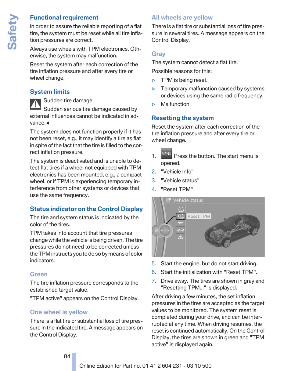 Safety | BMW Z4 sDrive35is 2011 User Manual | Page 84 / 247