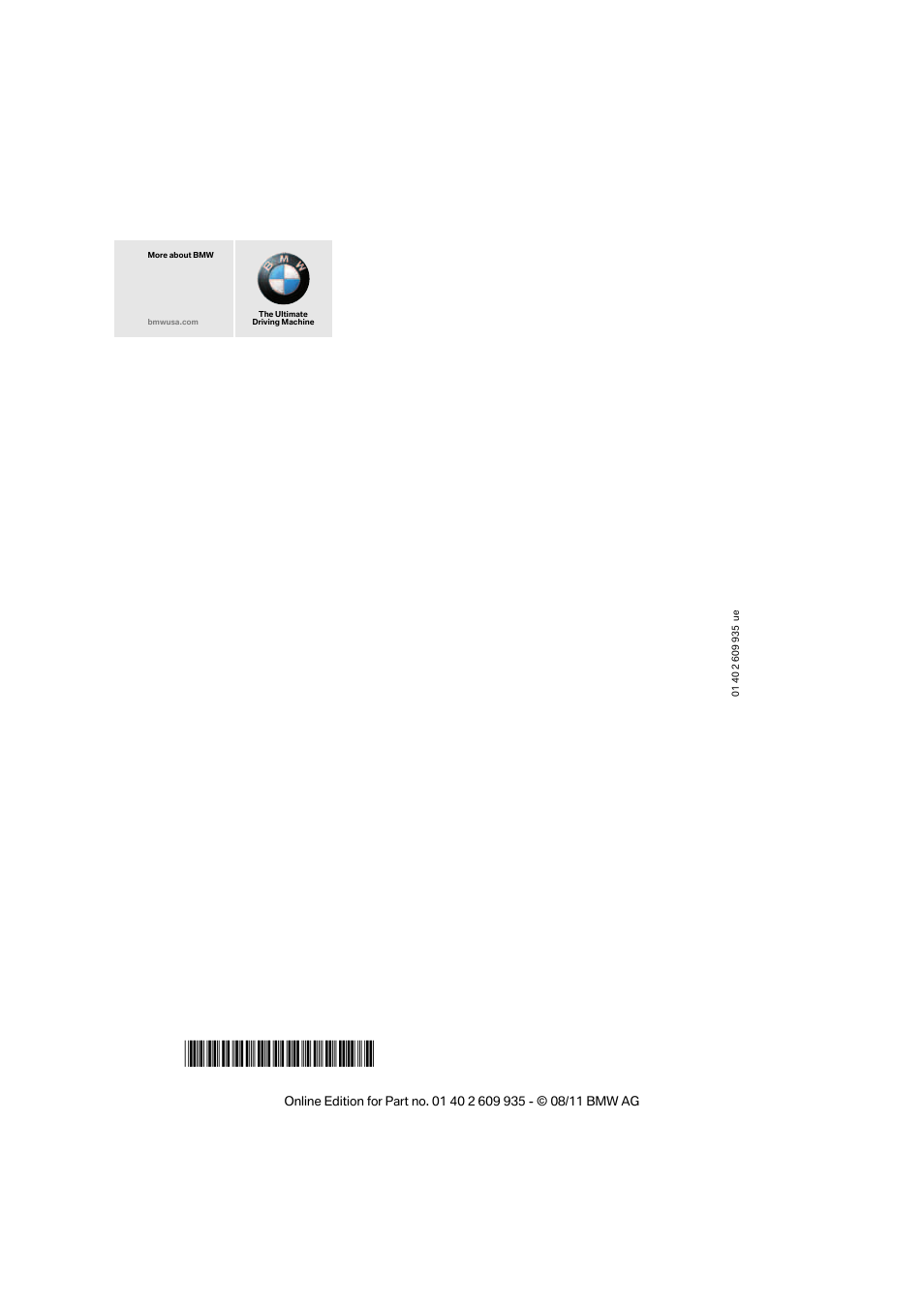 BMW 1 Series M Coupe 2011 User Manual | Page 48 / 48