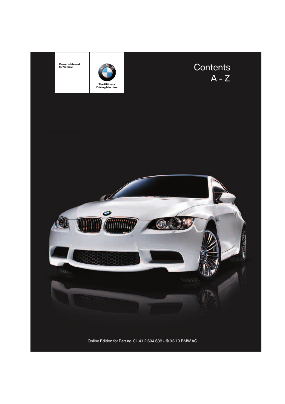 BMW M3 Sedan 2011 User Manual | 278 pages