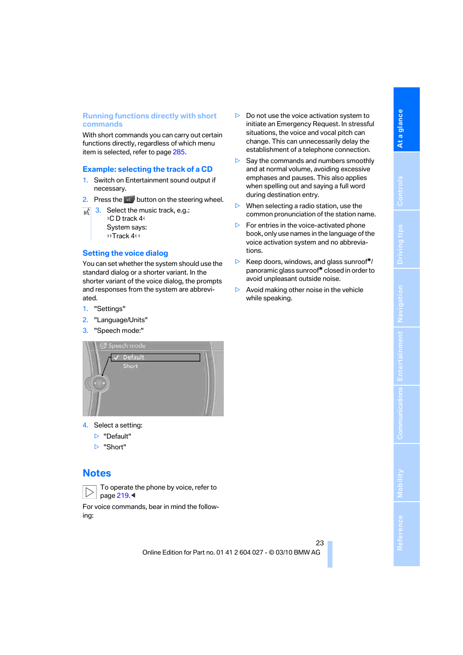 Notes | BMW X6 M 2011 User Manual | Page 25 / 312