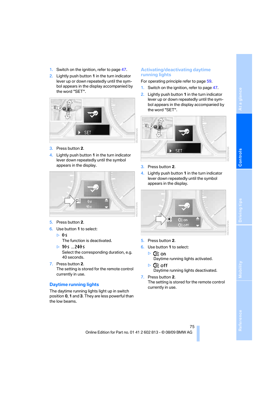 BMW 135i Convertible 2010 User Manual | Page 77 / 166