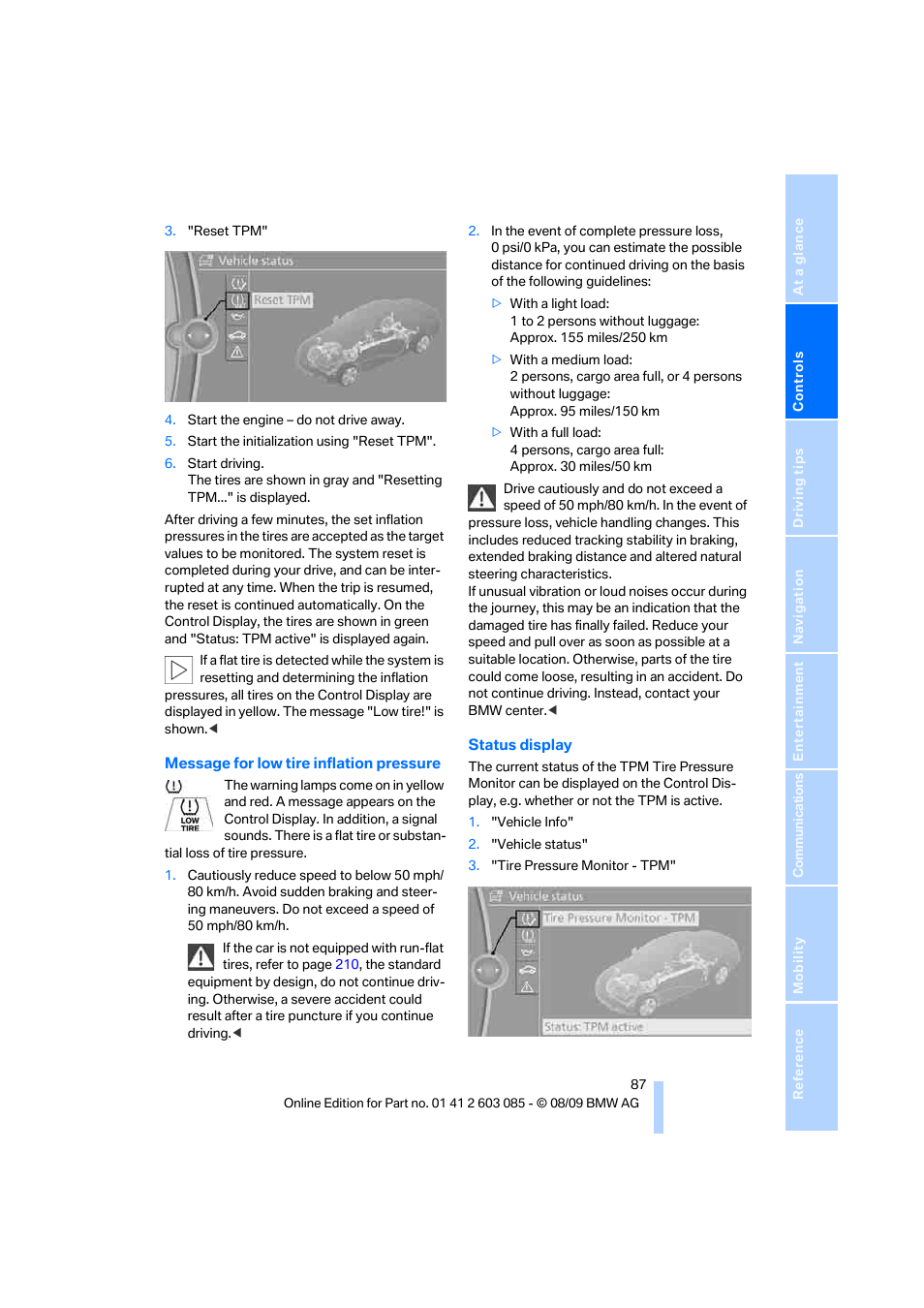 BMW 328i Convertible 2010 User Manual | Page 89 / 266