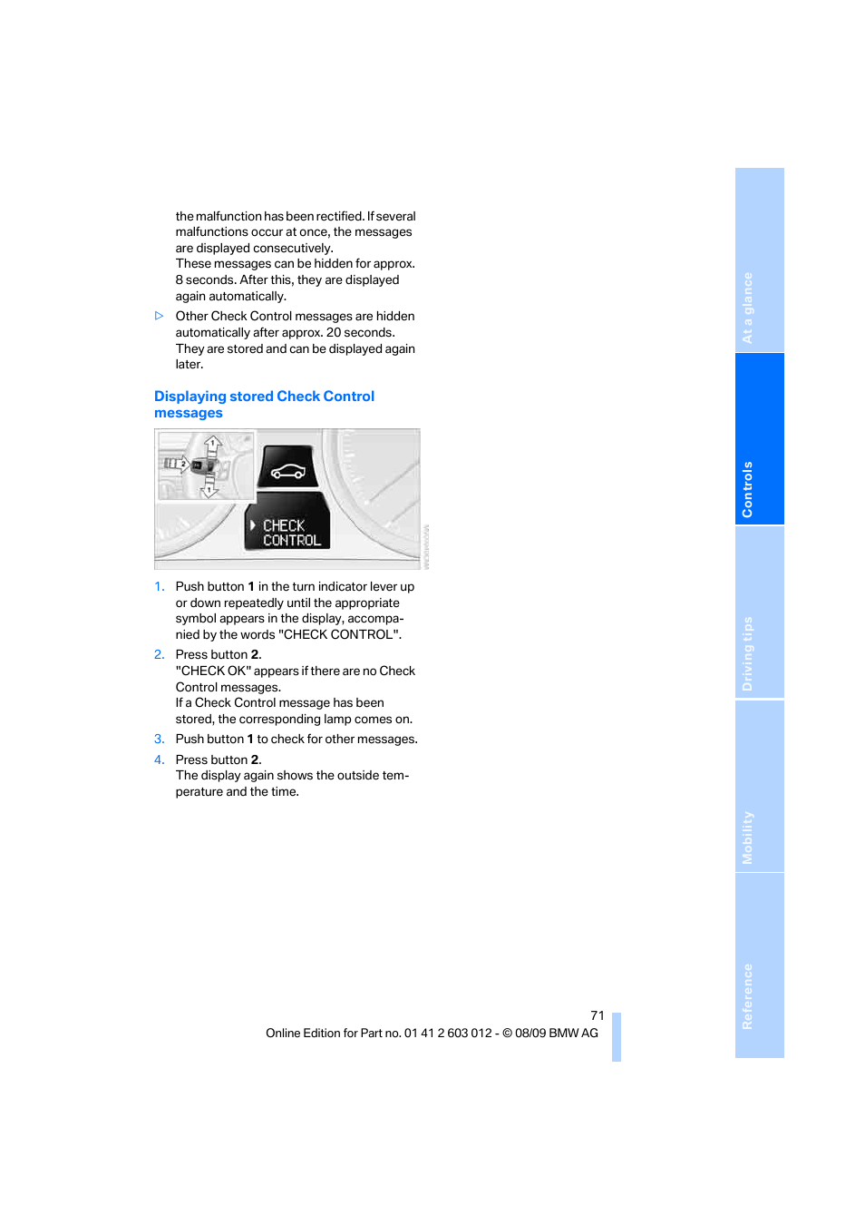 BMW 335i Convertible 2010 User Manual | Page 73 / 188