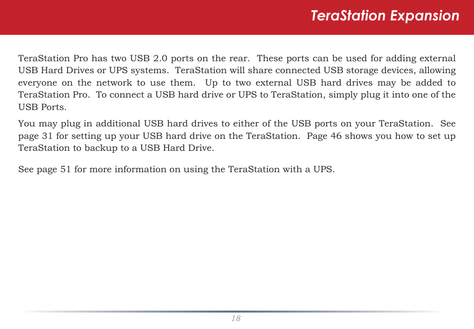 Terastation expansion | Buffalo Technology Rackmount TeraStation Pro TS-RHTGL/R5 User Manual | Page 18 / 76
