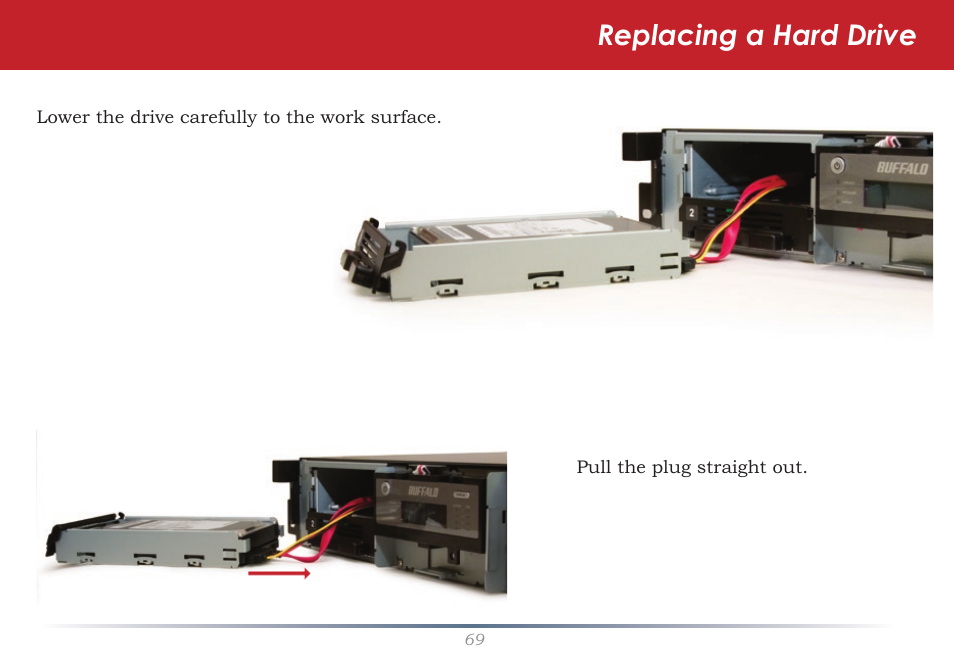 Replacing a hard drive | Buffalo Technology Rackmount TeraStation Pro TS-RHTGL/R5 User Manual | Page 69 / 76