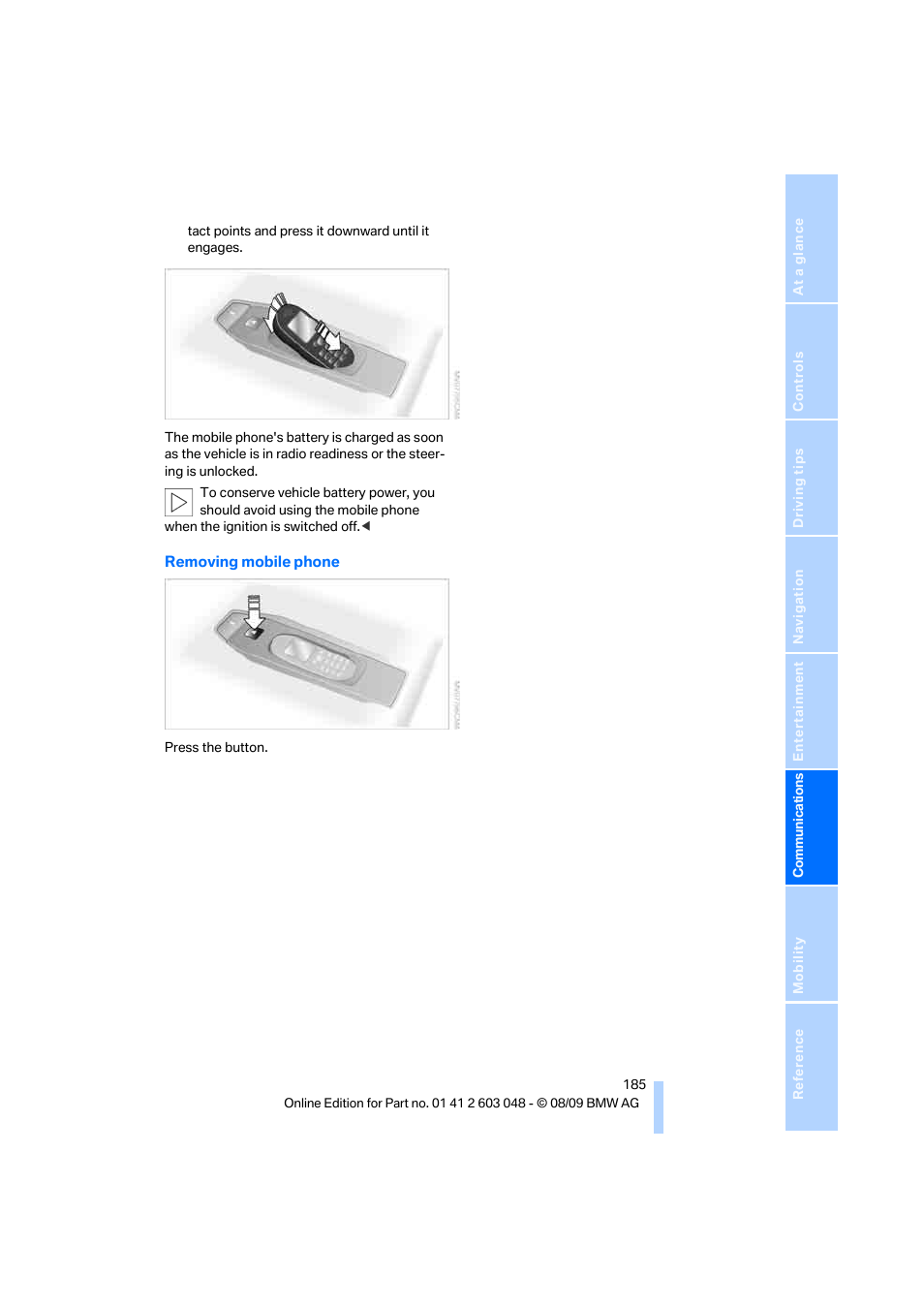 BMW 328i xDrive Sports Wagon 2010 User Manual | Page 187 / 274