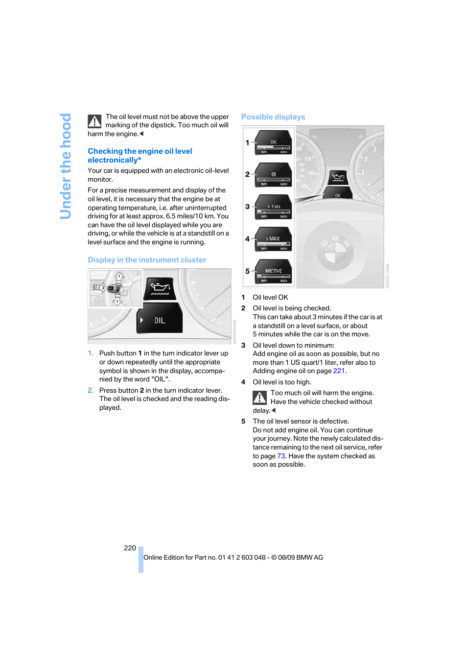 BMW 328i xDrive Sports Wagon 2010 User Manual | Page 222 / 274