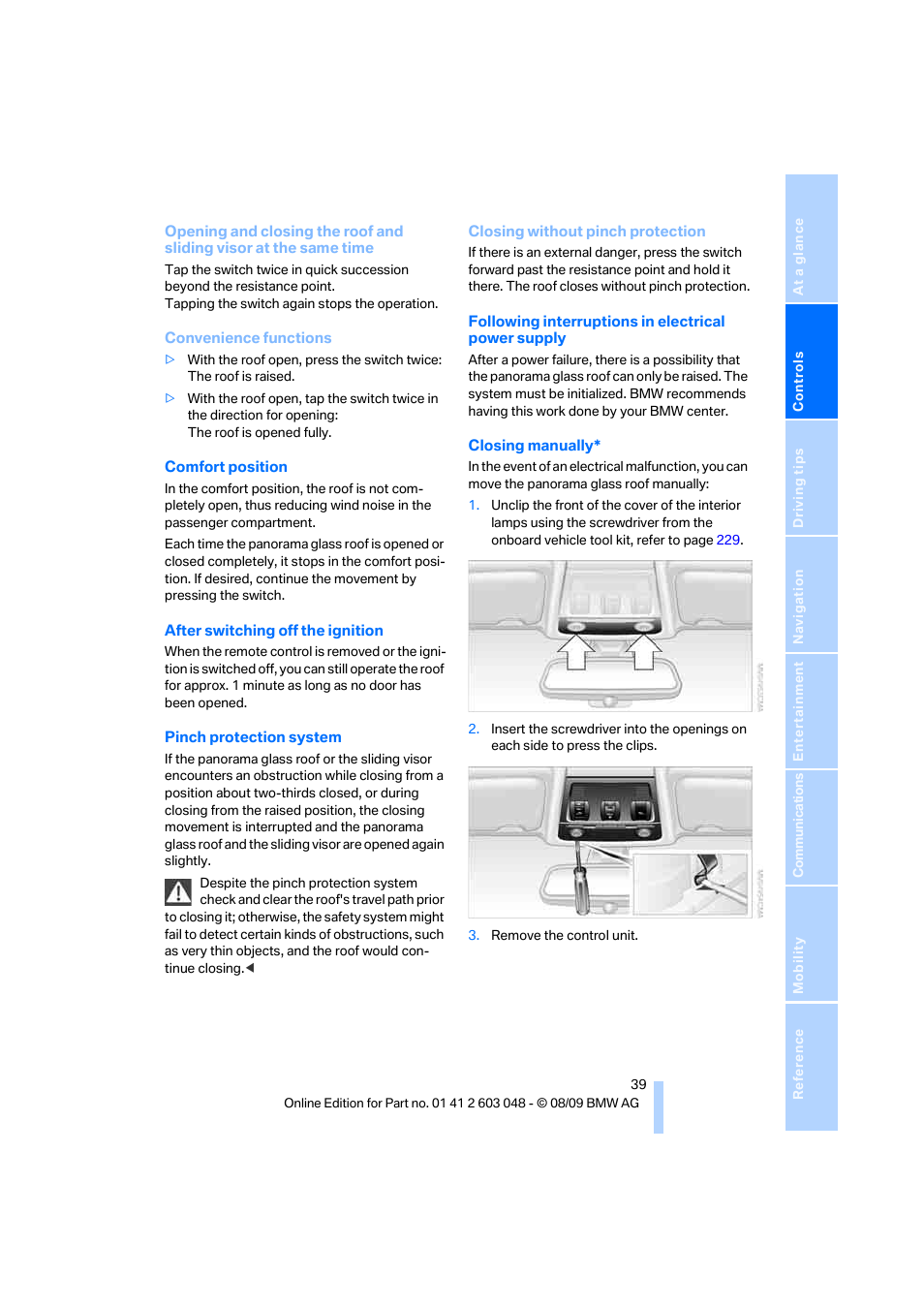 BMW 328i xDrive Sports Wagon 2010 User Manual | Page 41 / 274