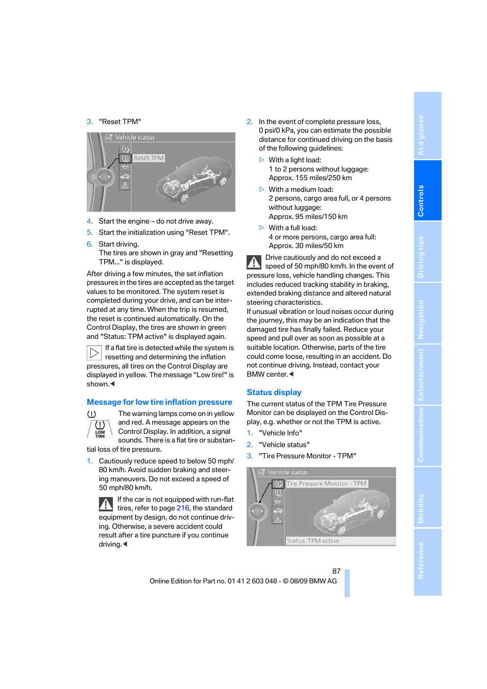 BMW 328i xDrive Sports Wagon 2010 User Manual | Page 89 / 274