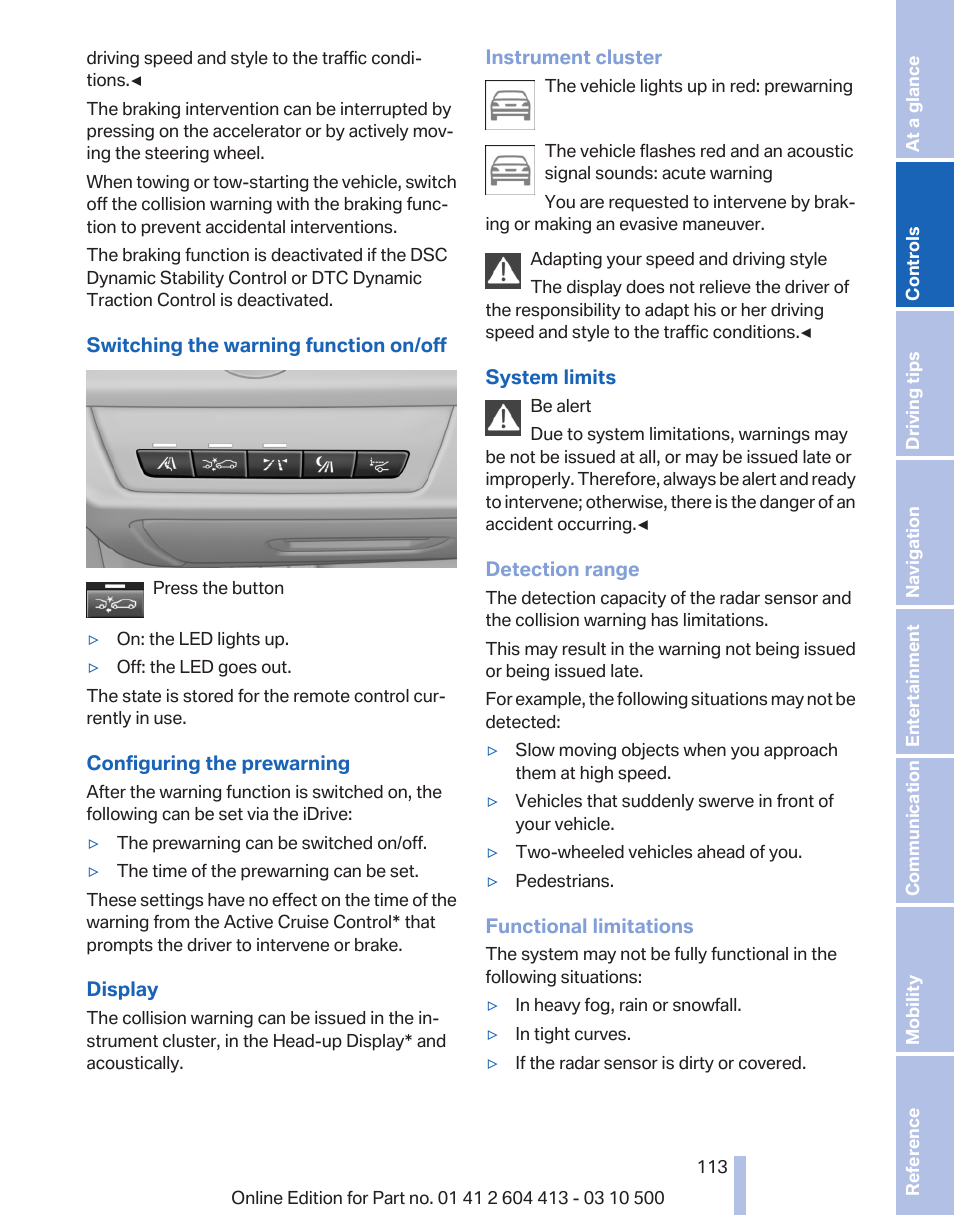 BMW 550i xDrive Gran Turismo 2010 User Manual | Page 113 / 277