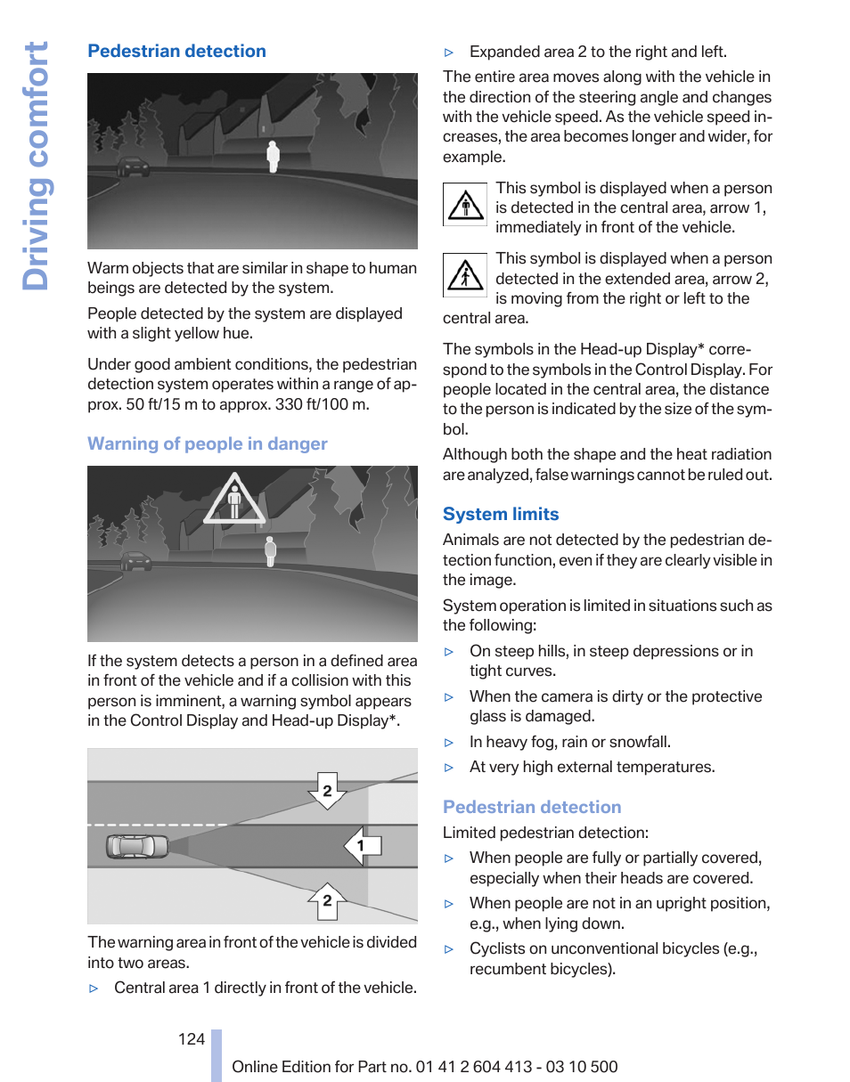 Driving comfort | BMW 550i xDrive Gran Turismo 2010 User Manual | Page 124 / 277