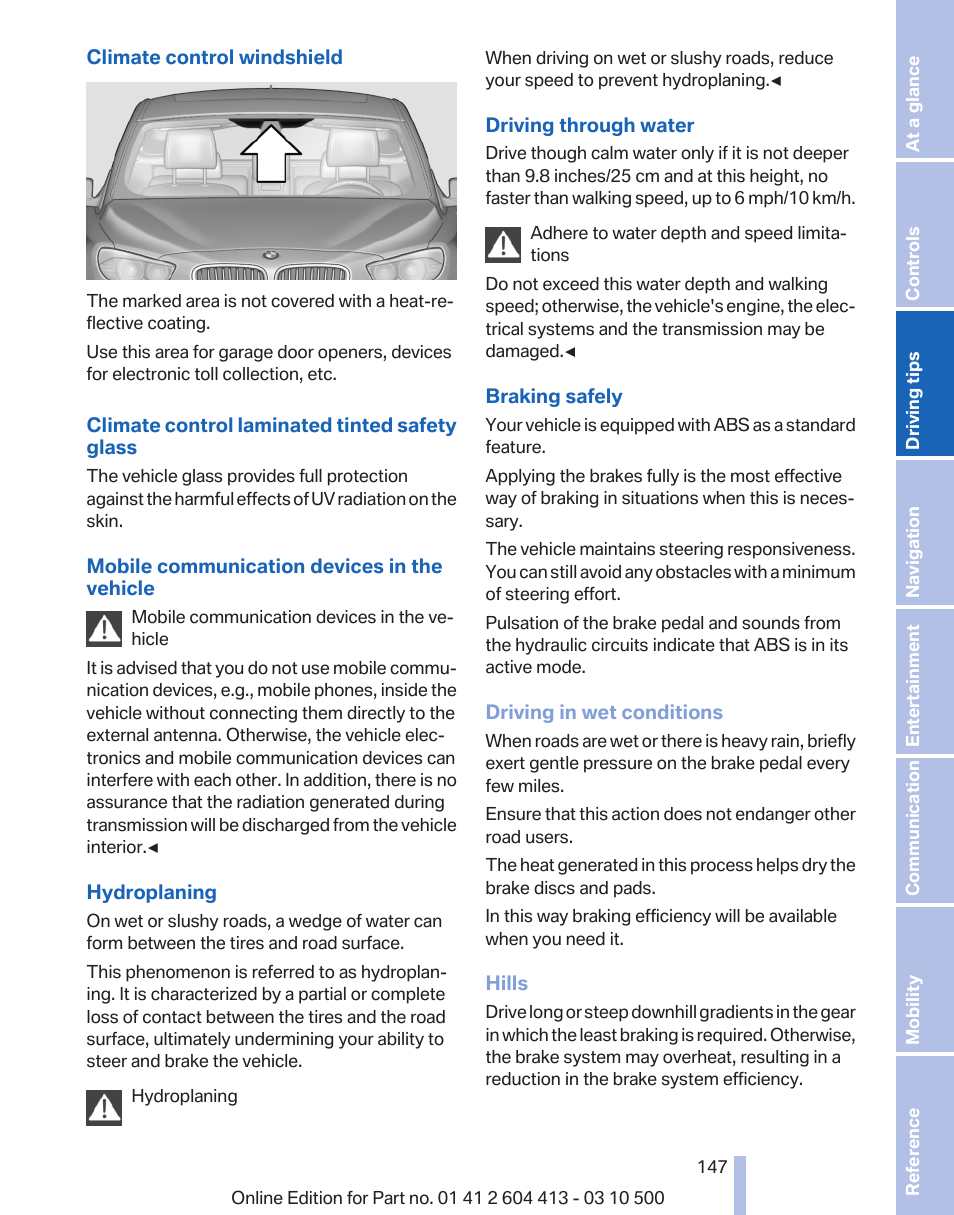 BMW 550i xDrive Gran Turismo 2010 User Manual | Page 147 / 277