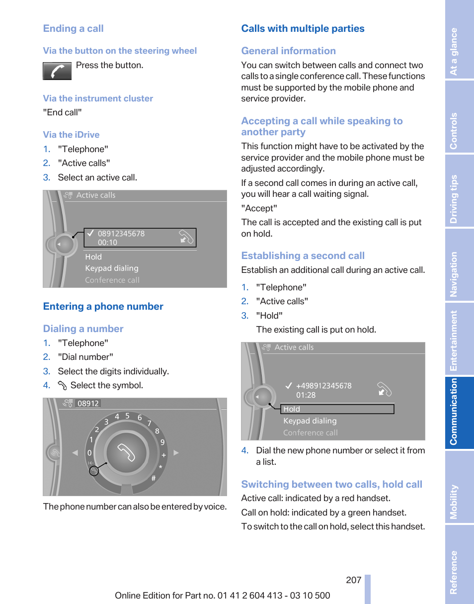 BMW 550i xDrive Gran Turismo 2010 User Manual | Page 207 / 277