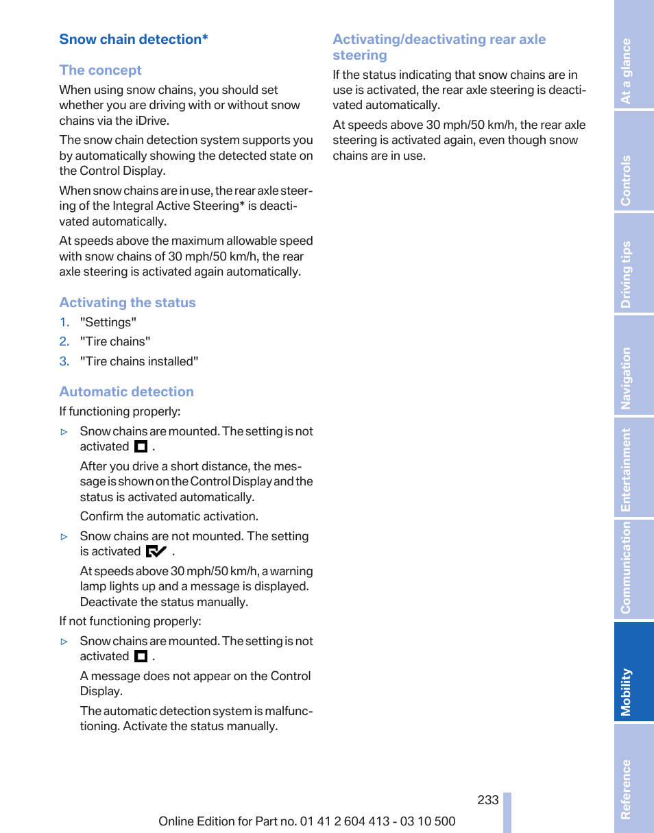 BMW 550i xDrive Gran Turismo 2010 User Manual | Page 233 / 277