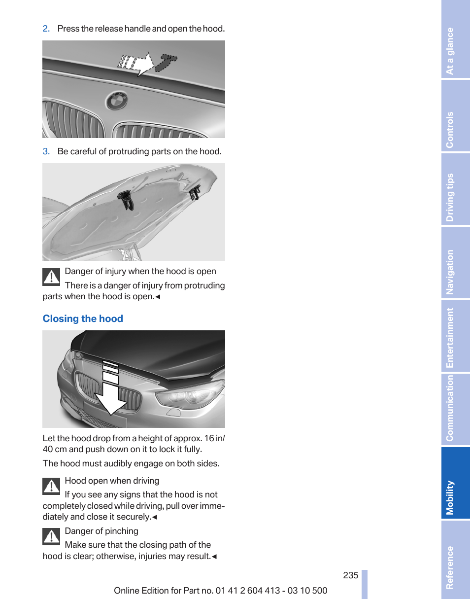 BMW 550i xDrive Gran Turismo 2010 User Manual | Page 235 / 277