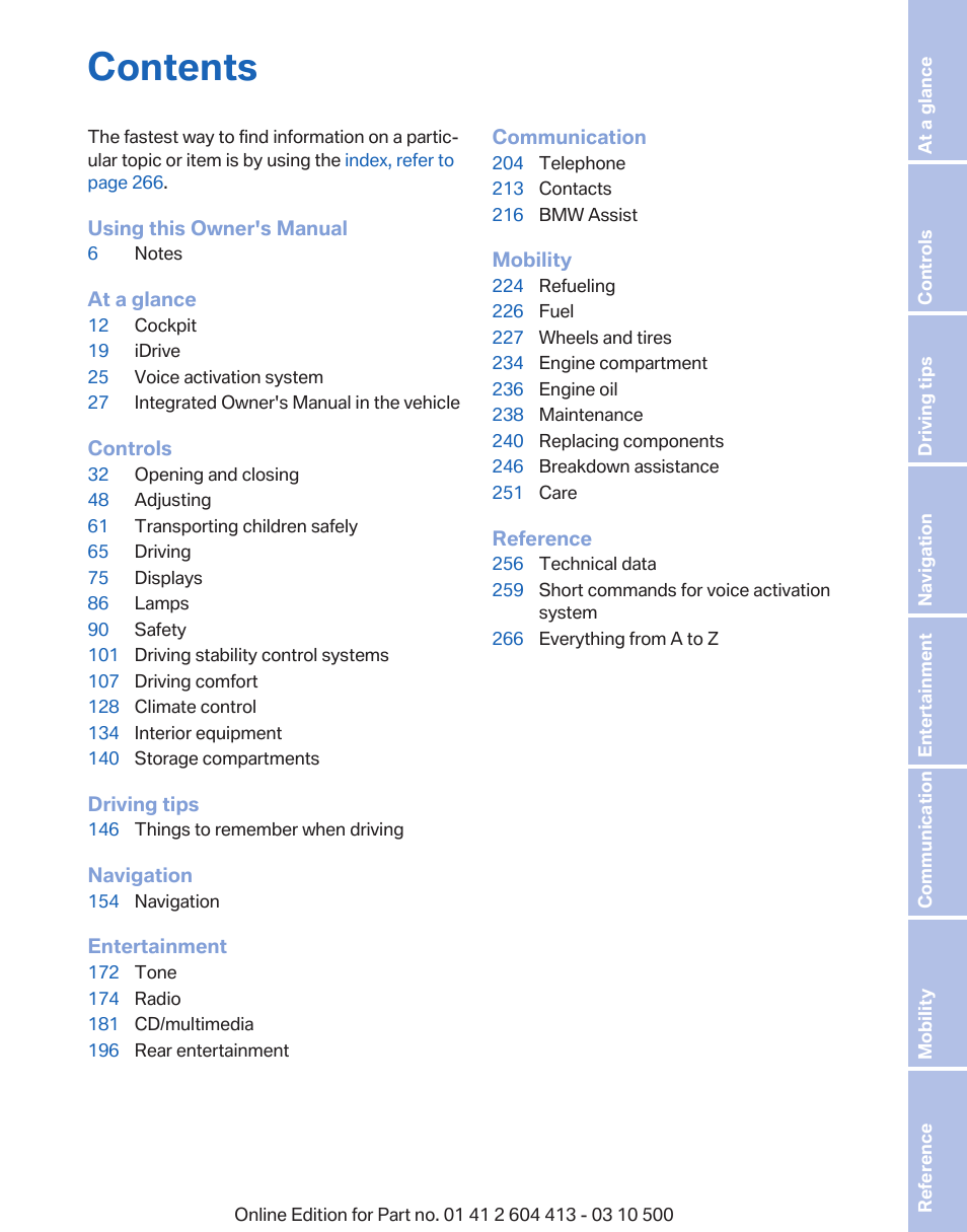 BMW 550i xDrive Gran Turismo 2010 User Manual | Page 5 / 277