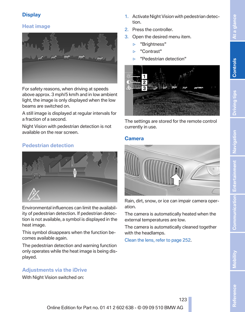 BMW 760Li Sedan 2010 User Manual | Page 123 / 280