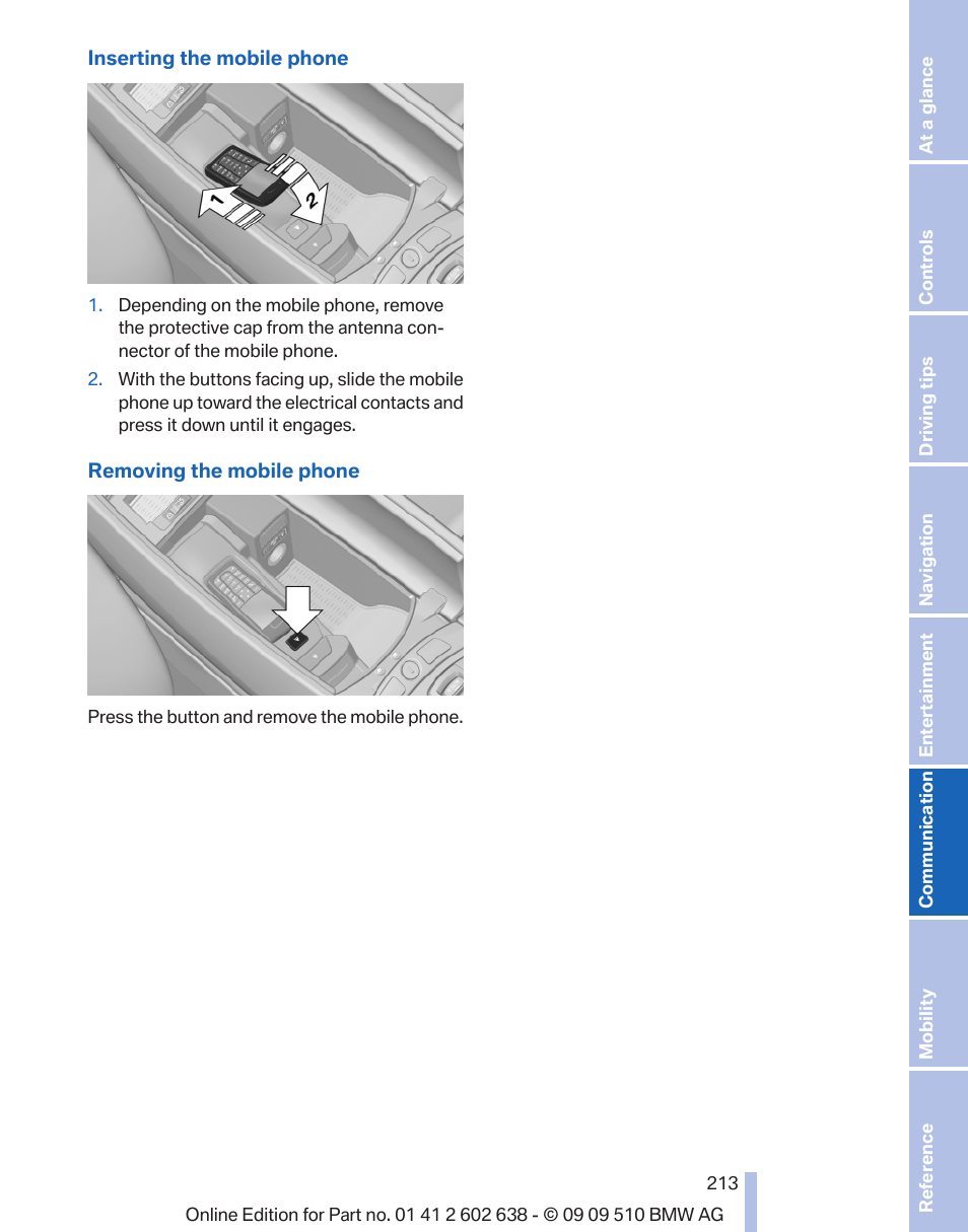 BMW 760Li Sedan 2010 User Manual | Page 213 / 280